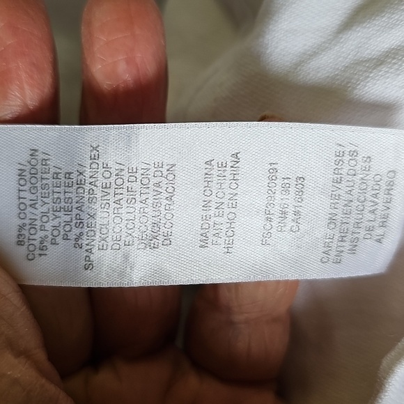 Womens White Pants With Enbrodery Pockets. Size Small P. Side Zipper. - Picture 6 of 8